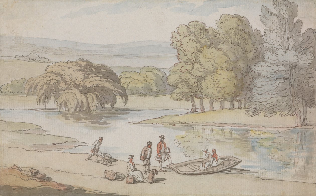 Tallene ved en færge af Thomas Rowlandson