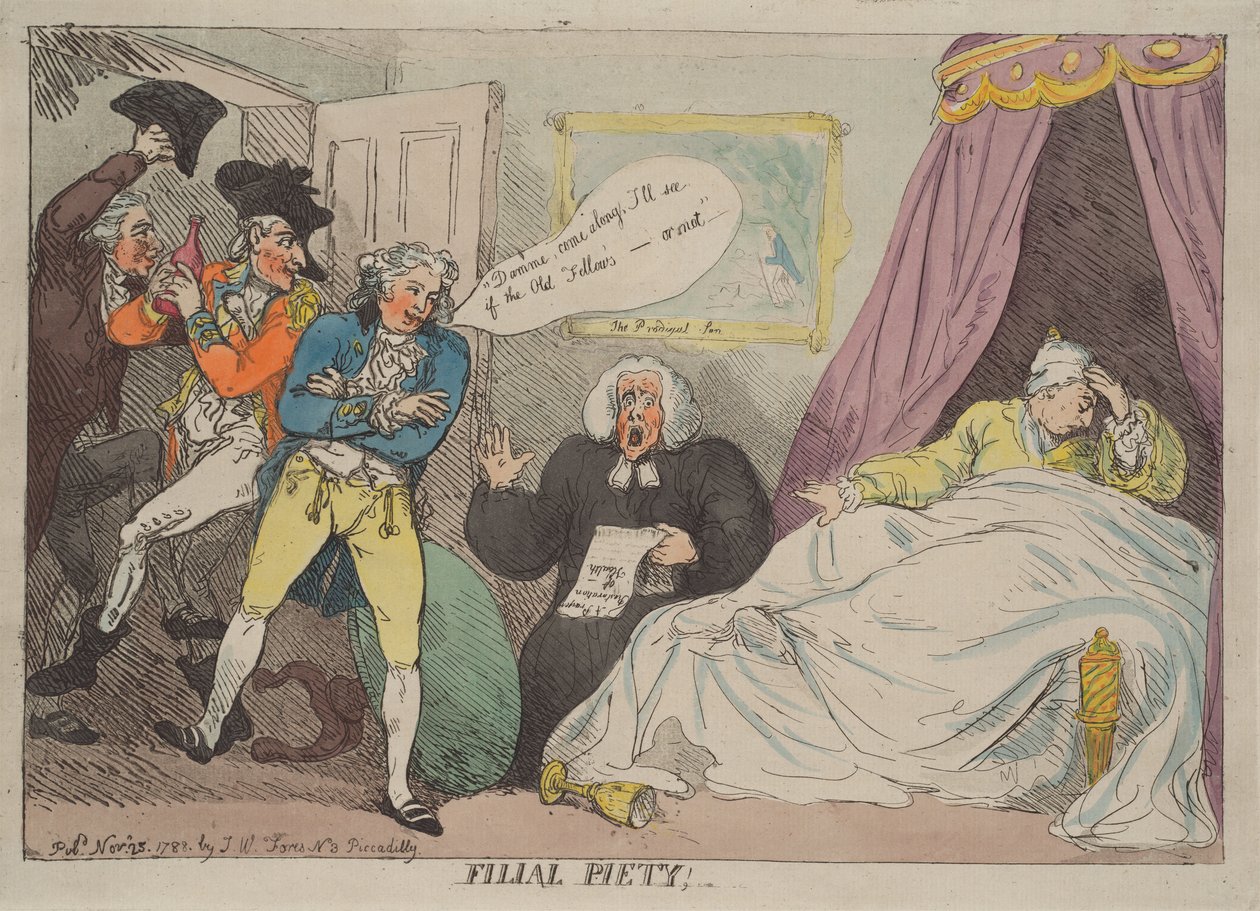 Børns respekt for forældrene af Thomas Rowlandson