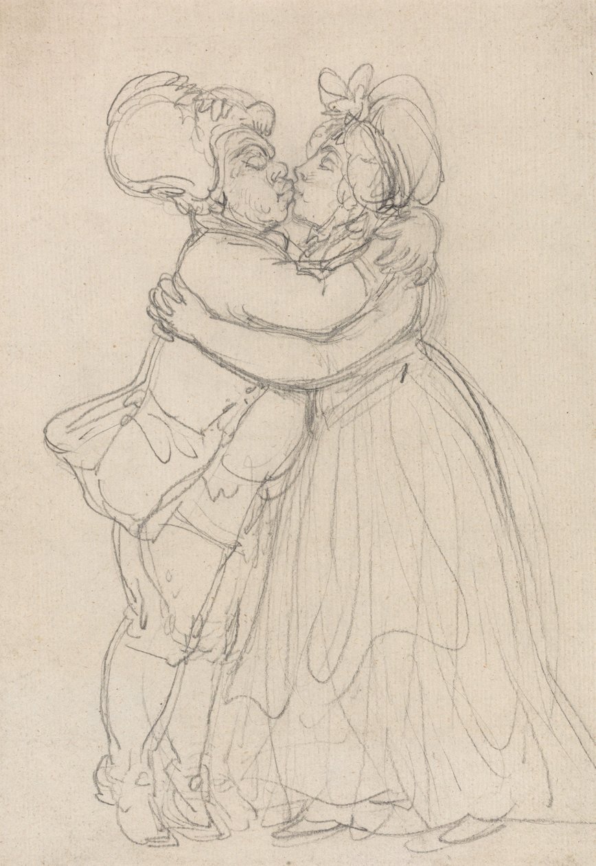 Tilgivende elskende af Thomas Rowlandson