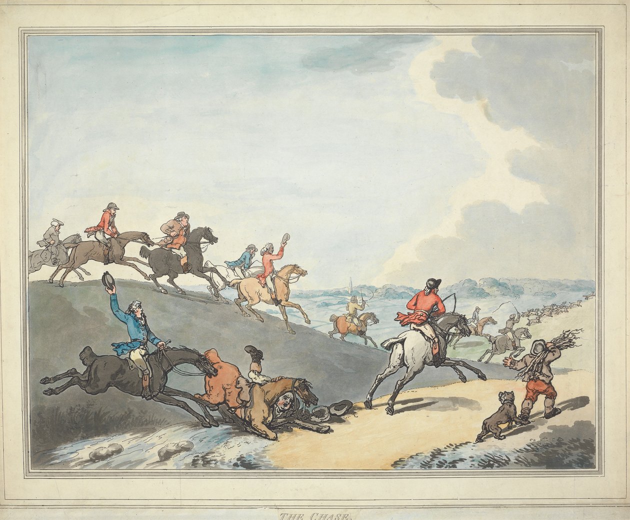 Rævejagt [sæt med seks]:   2. Jagten af Thomas Rowlandson