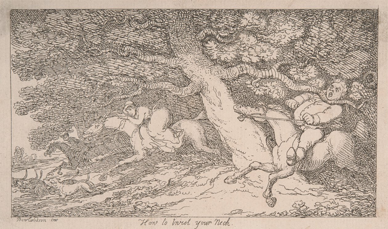 Rævejagt: Sådan vrider du nakken om [fra »Advice to Sportsmen«] af Thomas Rowlandson