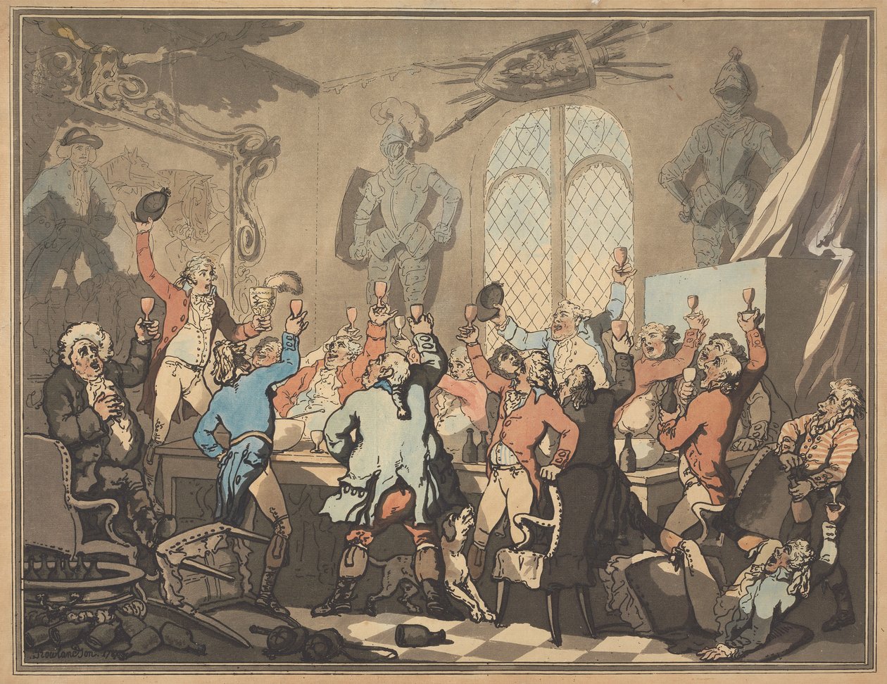 Rævejagt [del 1 af 6]: Middagen af Thomas Rowlandson
