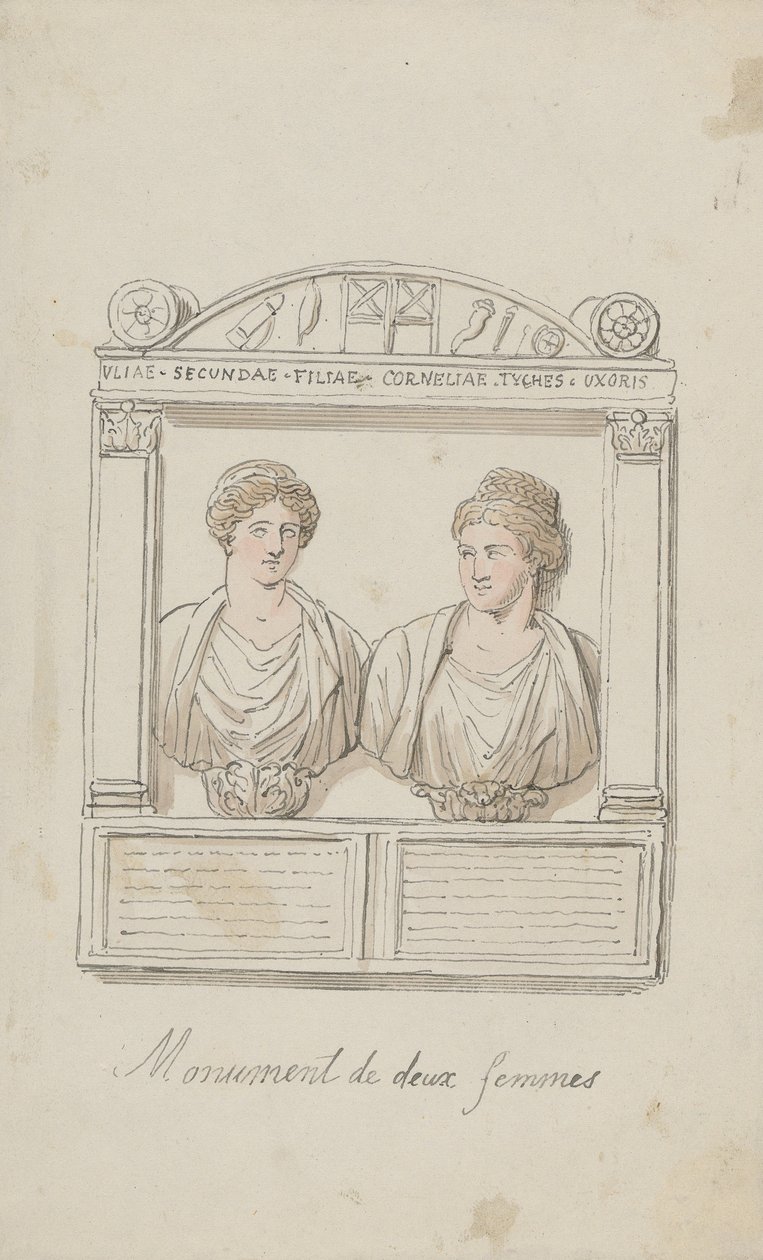 Begravelsesalteret for Julia Secunda og Cornelia Tyché af Thomas Rowlandson