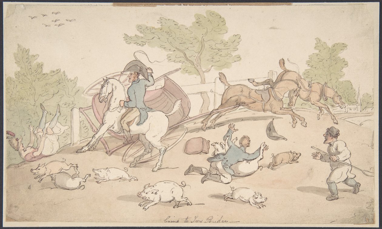 På vej mod Ivy Bridge af Thomas Rowlandson