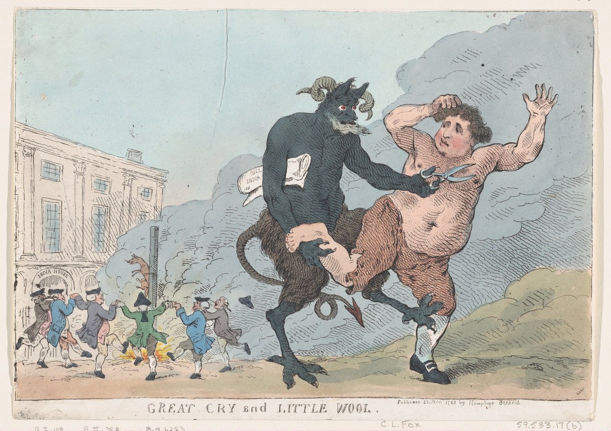 Store gråd og lille uld, 22. december 1783., 22. december 1783. af Thomas Rowlandson