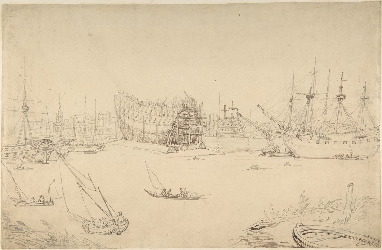 Havnescene af Thomas Rowlandson
