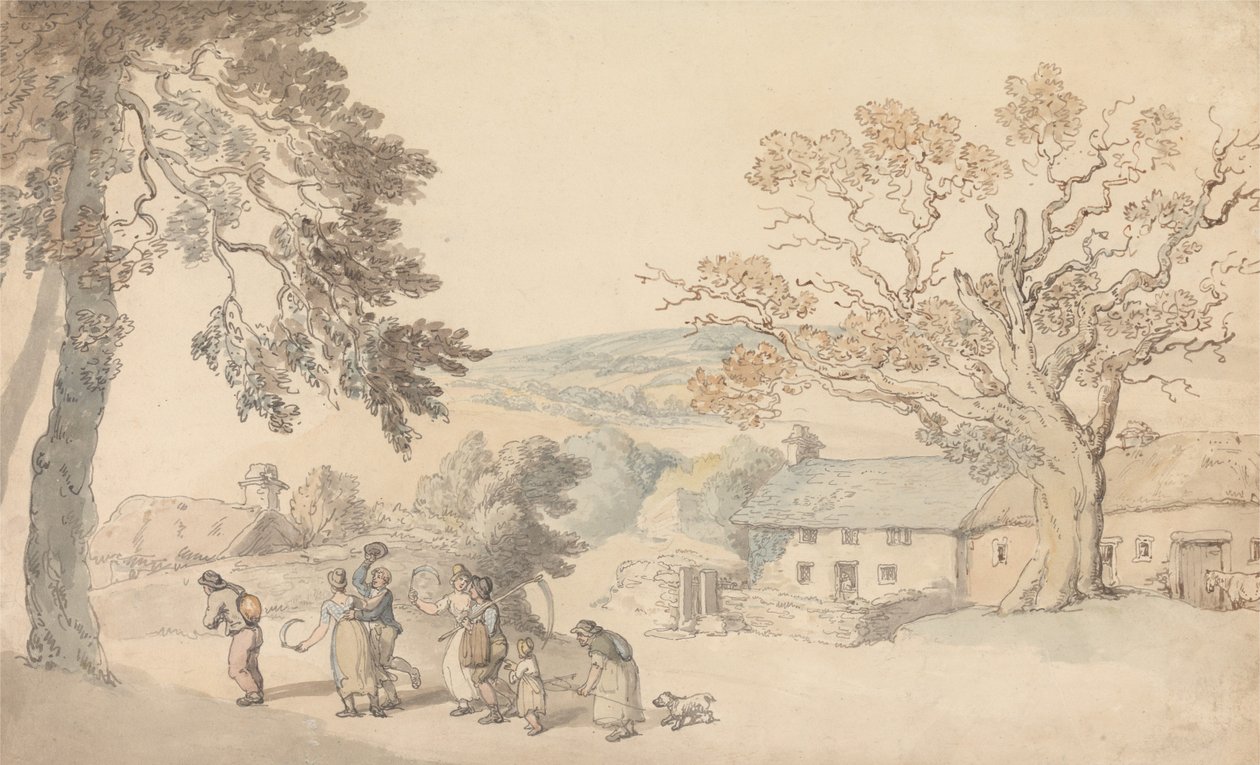 Høstmaskinerne tager af sted af Thomas Rowlandson