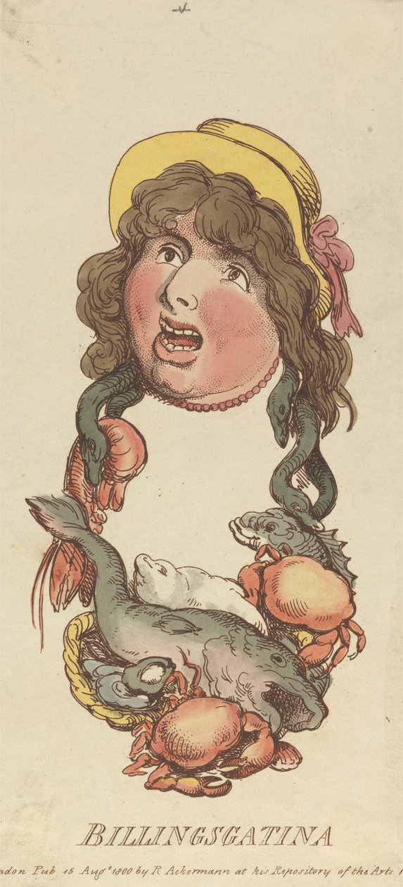 Overskrifter: Billingsgatina af Thomas Rowlandson