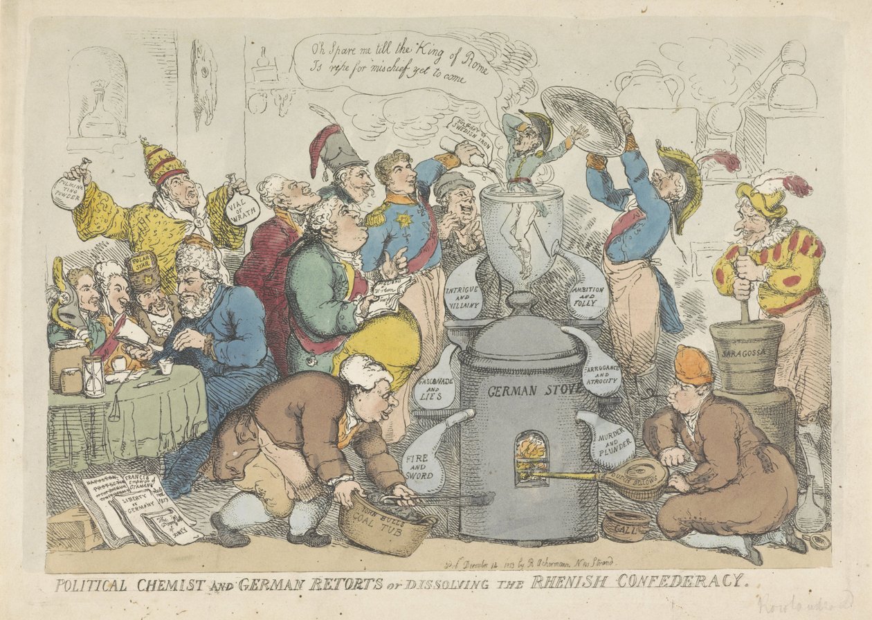 Opløsningen af Rhinforeningen, 1813 af Thomas Rowlandson