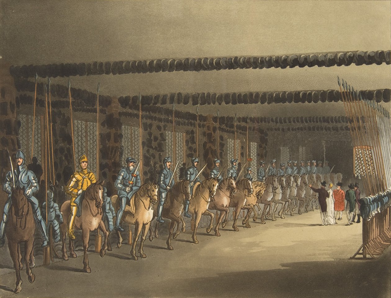 Horse Armoury, Tower of London, 1. november 1809., 1. november 1809 af Thomas Rowlandson