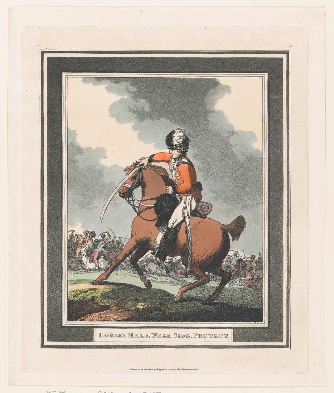 Horses Head, Near Side, Protect, 1. september 1798., 1. september 1798. af Thomas Rowlandson