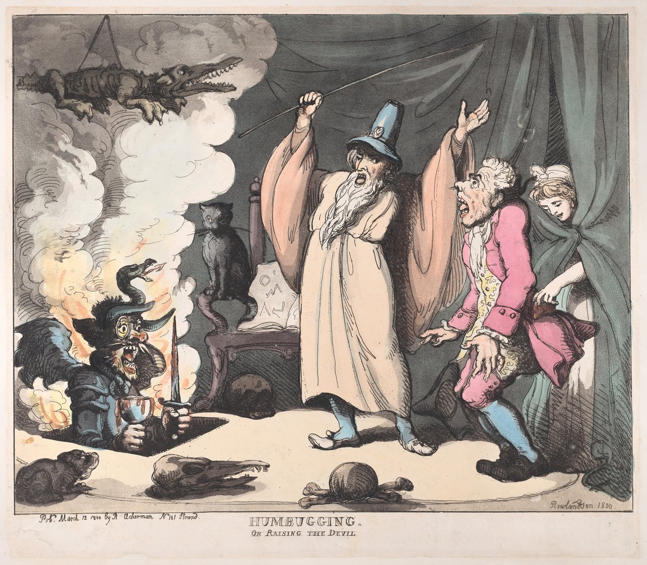 Humbugging, or Raising the Devil, 12. marts 1800., 12. marts 1800. af Thomas Rowlandson