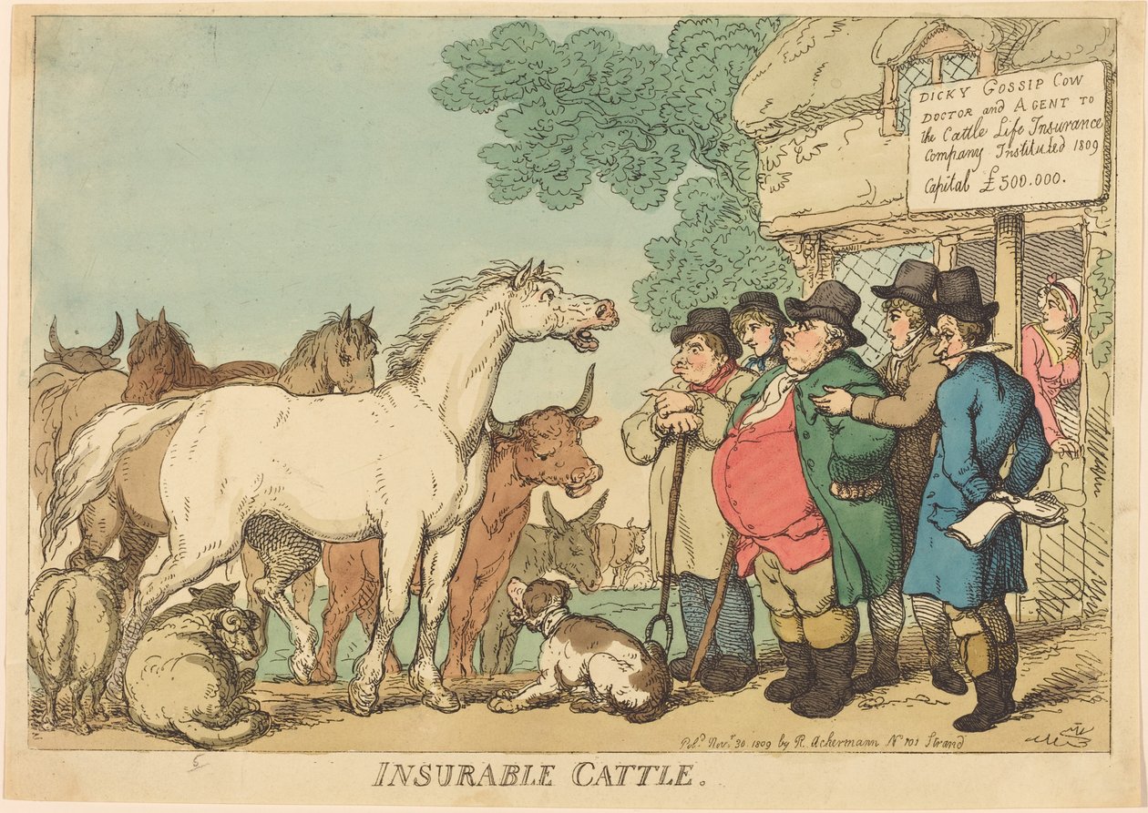 Forsikrede Kvæg af Thomas Rowlandson