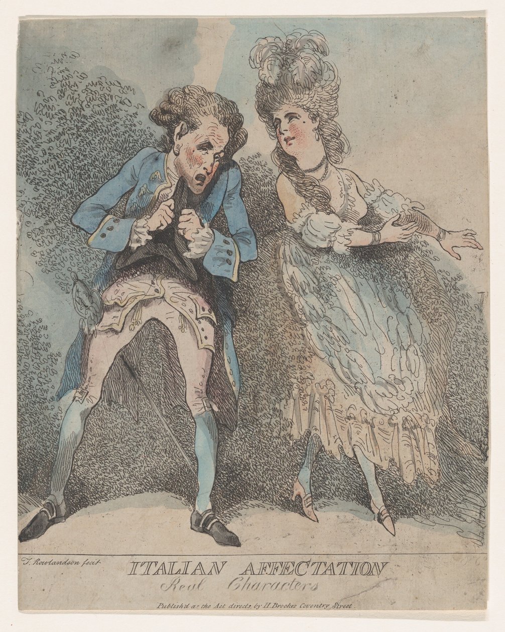 Italiensk affektion, rigtige karakterer, 1786-91., 1786-91. af Thomas Rowlandson