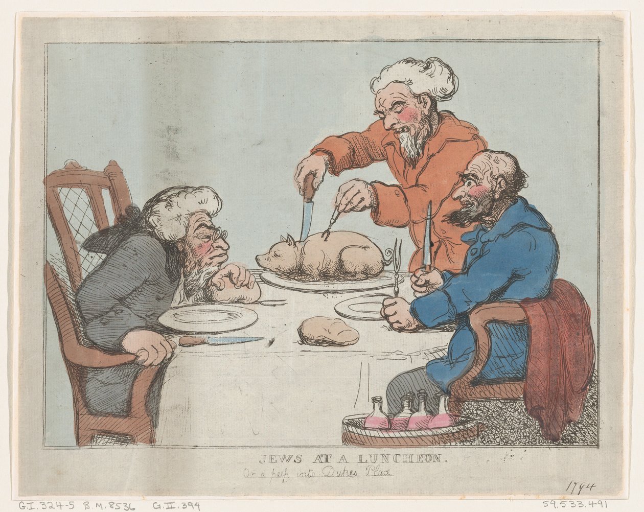 Jøder ved en frokost af Thomas Rowlandson