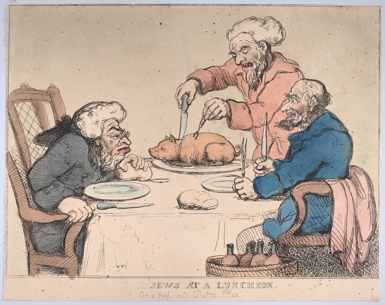 Jøder ved en frokost, 1794., 1794. af Thomas Rowlandson