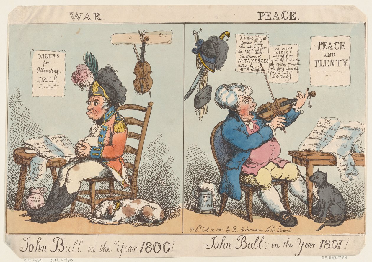 John Bull i år 1800! John Bull i året 1801!, 12. oktober 1801., 12. oktober 1801. af Thomas Rowlandson