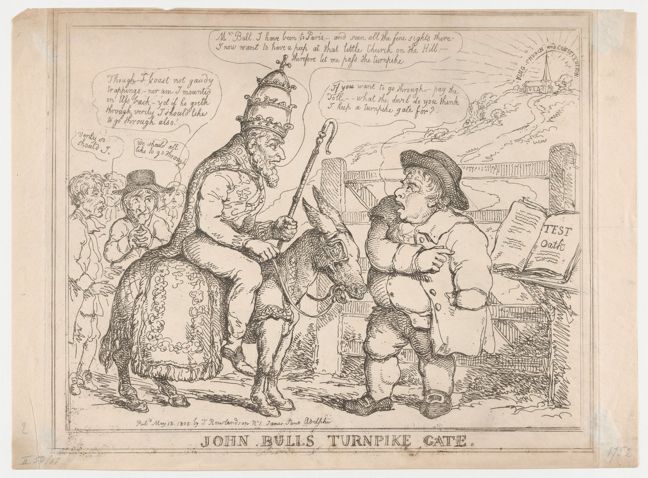 John Bulls vejafgiftsport af Thomas Rowlandson