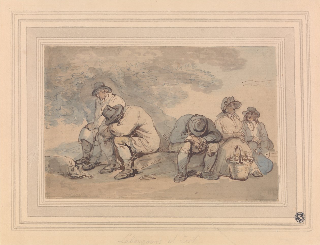 Arbejdere i hvile af Thomas Rowlandson