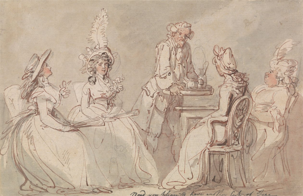 Damerne til te af Thomas Rowlandson