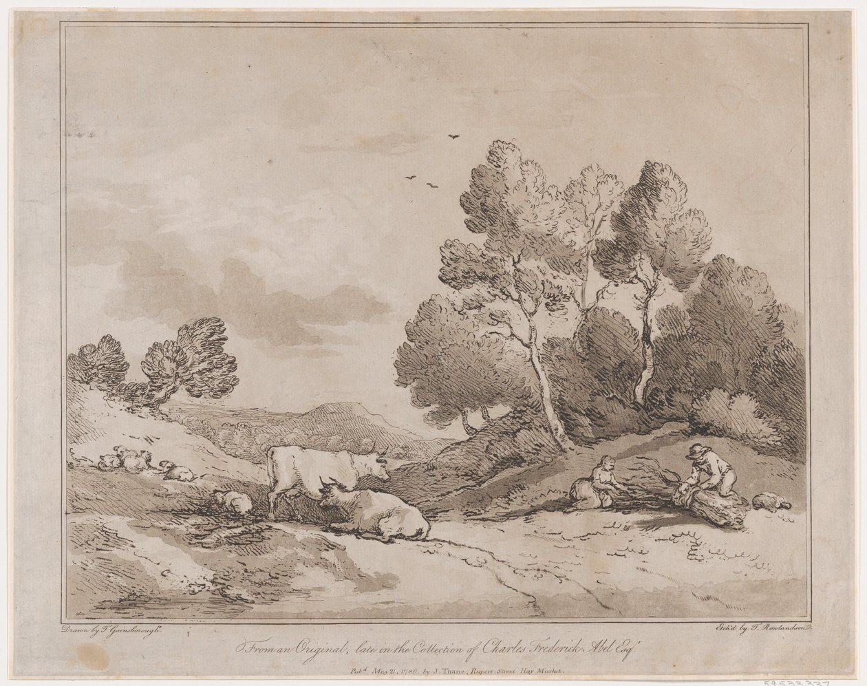 Landskab med figurer, der binder et bundt af træ, 21. maj 1789., 21. maj 1789. af Thomas Rowlandson