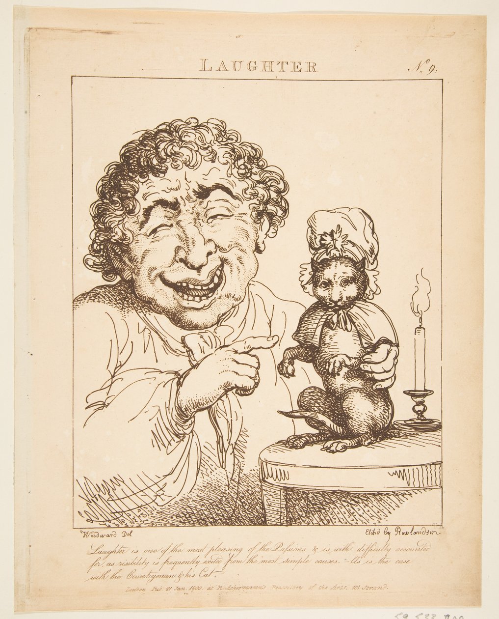 Latter Le Brun Travested, eller Caricatures of the Passions, 21. januar 1800. af Thomas Rowlandson
