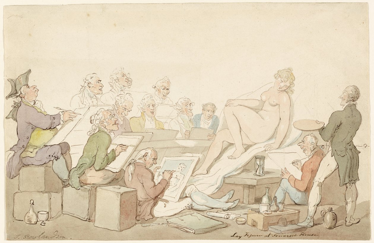 Lay Figur på Somerset House af Thomas Rowlandson
