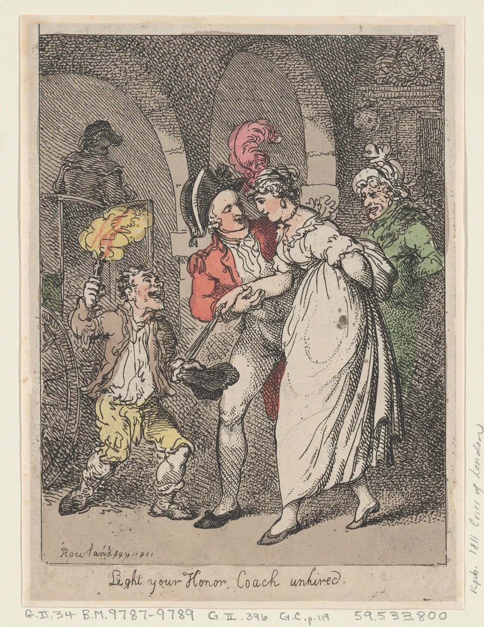 Tænd din Ære, Træner uansat, 1811., 1811. af Thomas Rowlandson