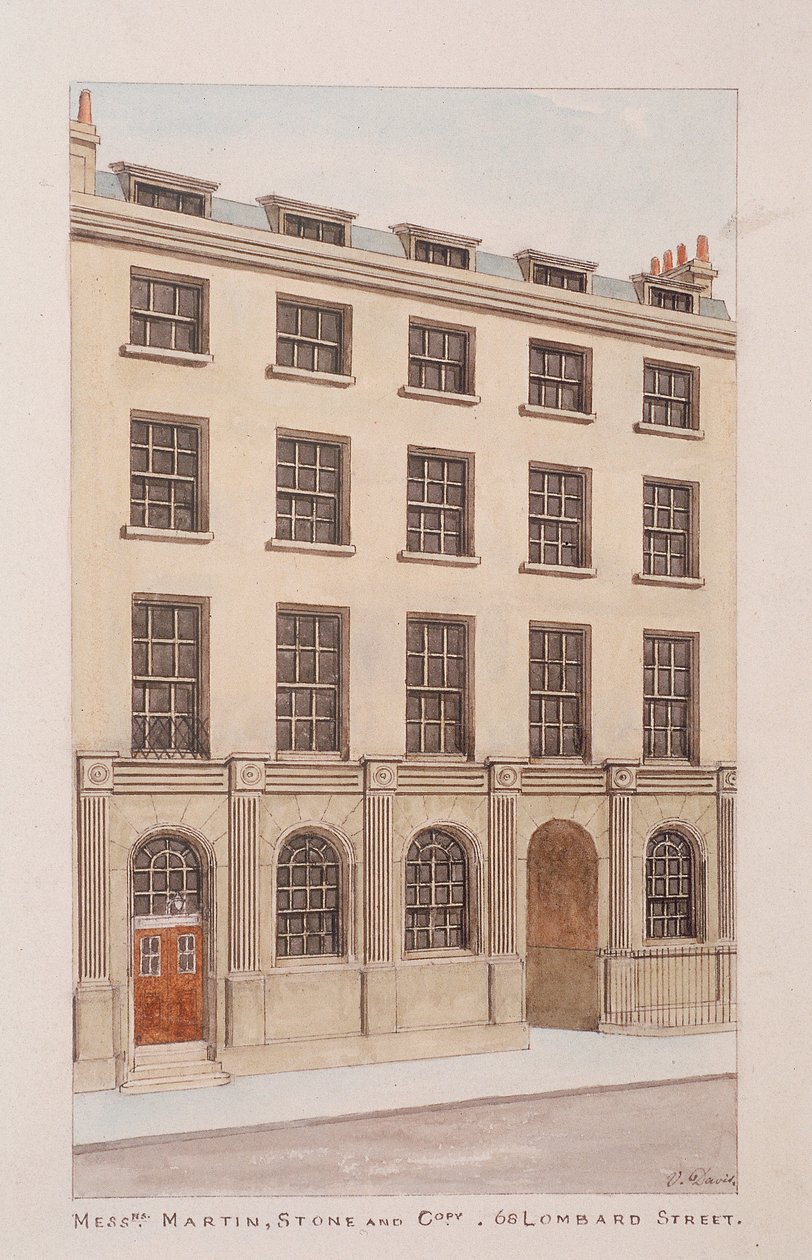 Lombard Street, London, c1850 af Thomas Rowlandson