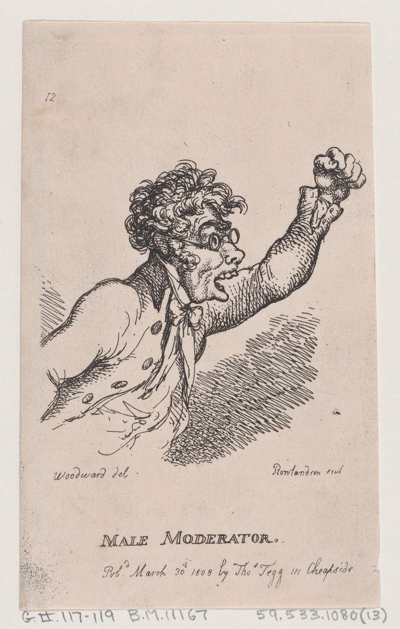 Mandlig moderator, 30. marts 1808., 30. marts 1808. af Thomas Rowlandson