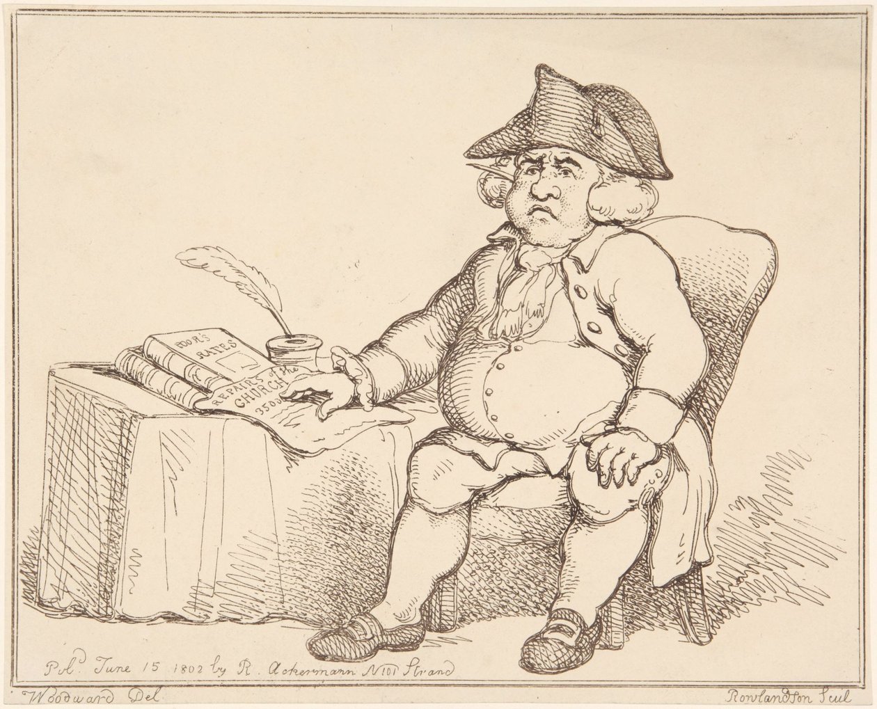 Man at Table af Thomas Rowlandson