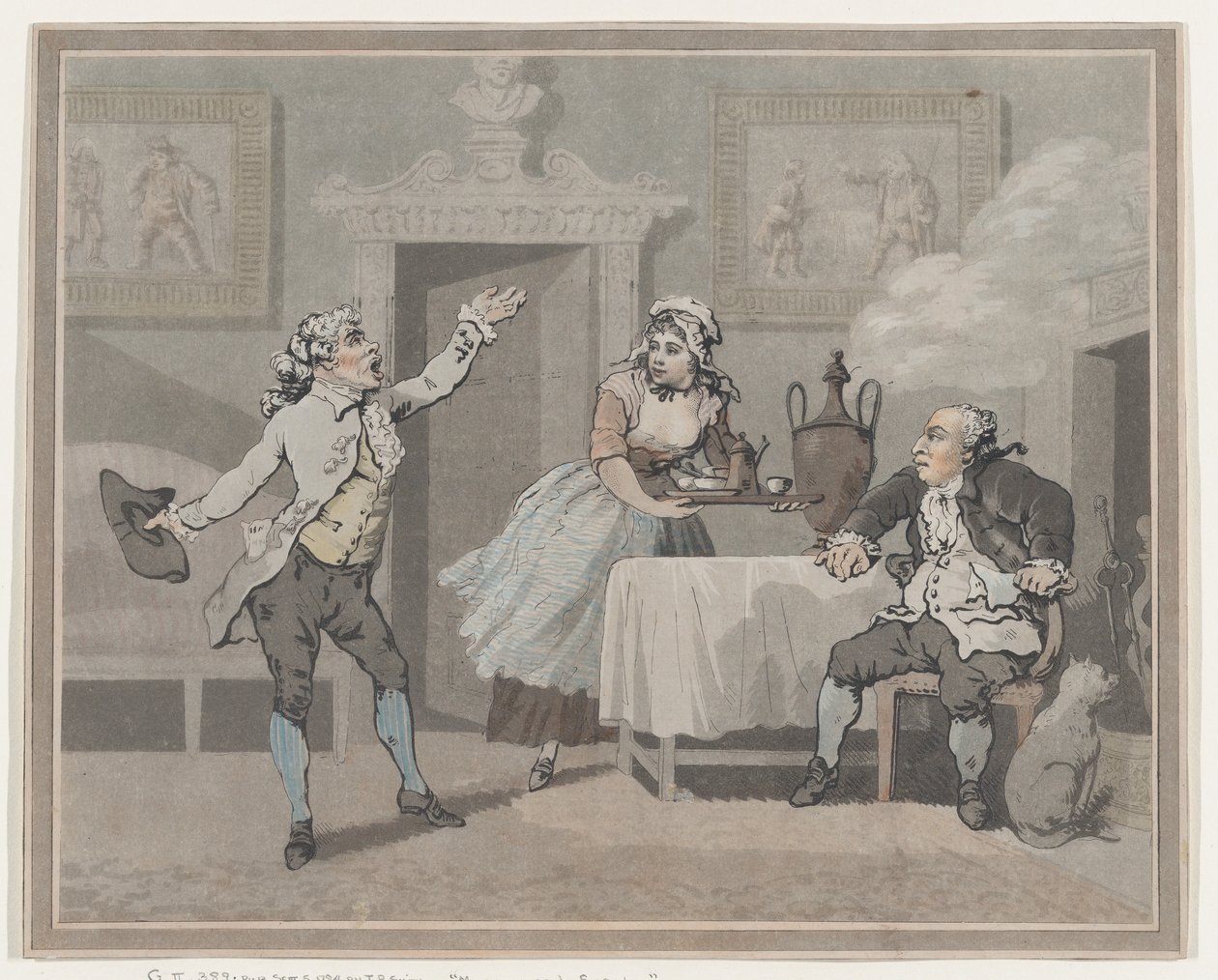 Bestyrer & Spouter, 1. juli 1802., 1. juli 1802. af Thomas Rowlandson