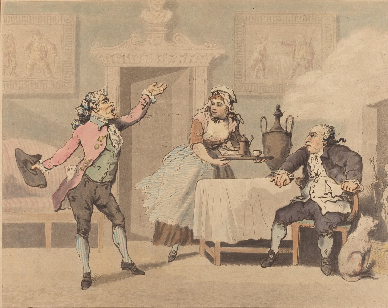 Bestyrer og Spouter, 1784. af Thomas Rowlandson