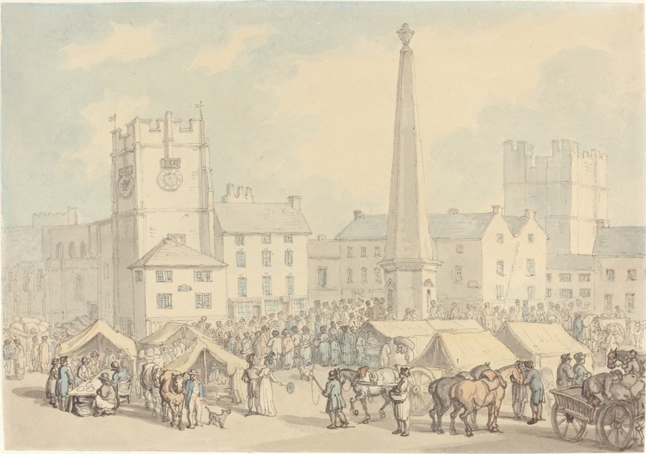 Markedsdag i Richmond i Yorkshire af Thomas Rowlandson