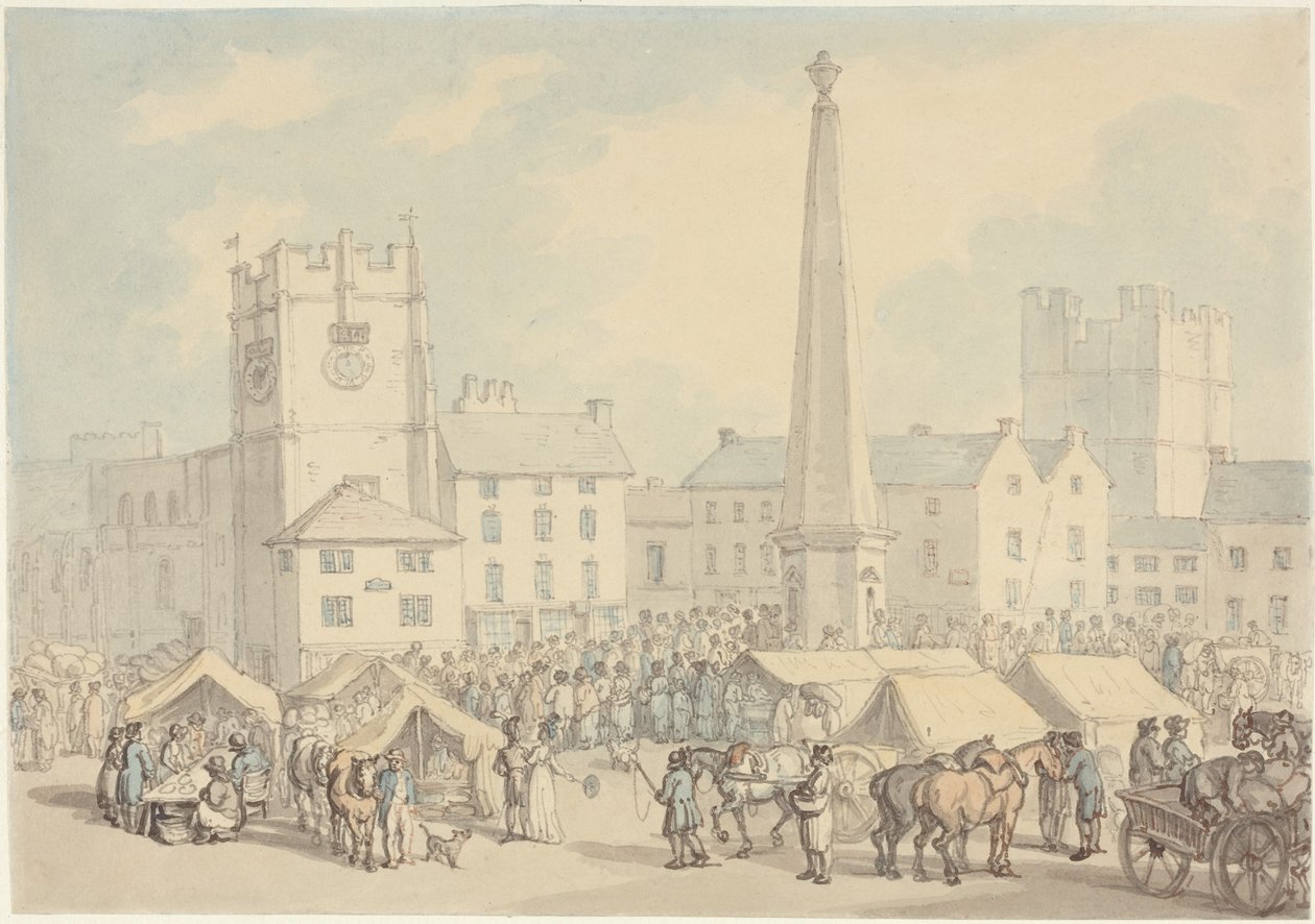Markedsdag i Richmond i Yorkshire af Thomas Rowlandson