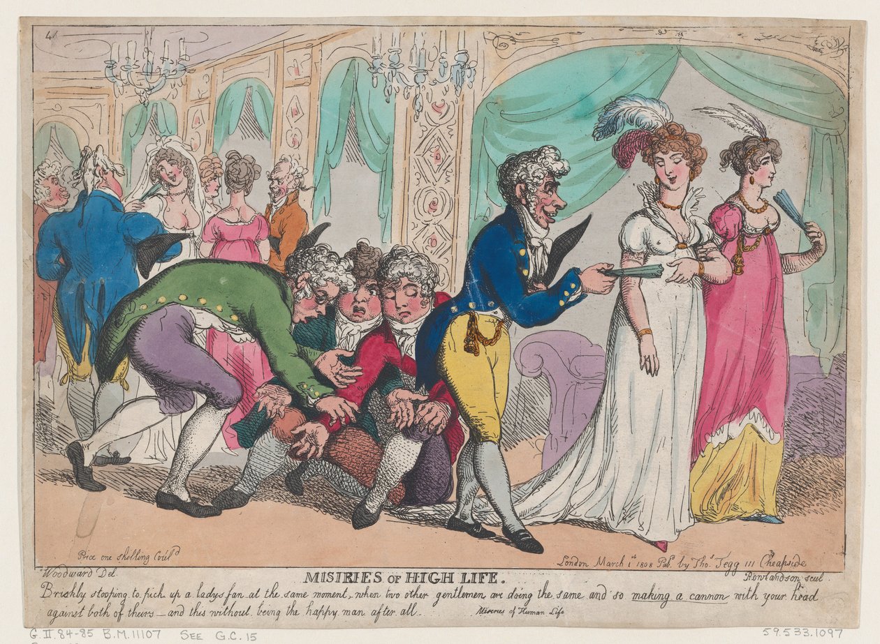 Miseries of High Life, 1. marts 1808., 1. marts 1808. af Thomas Rowlandson