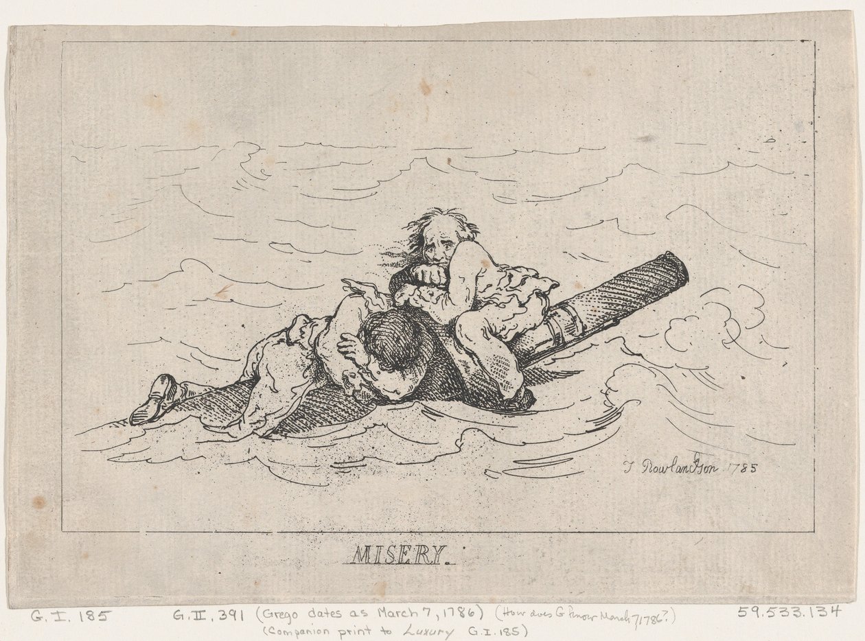 Elendighed, 1785., 1785. af Thomas Rowlandson