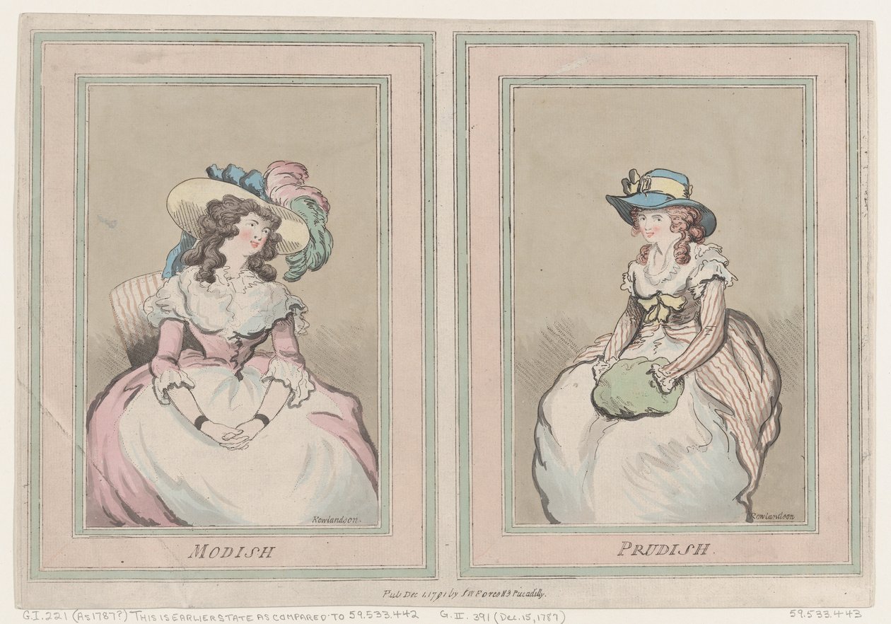 Modish and Prudish, 1. december 1791., 1. december 1791. af Thomas Rowlandson