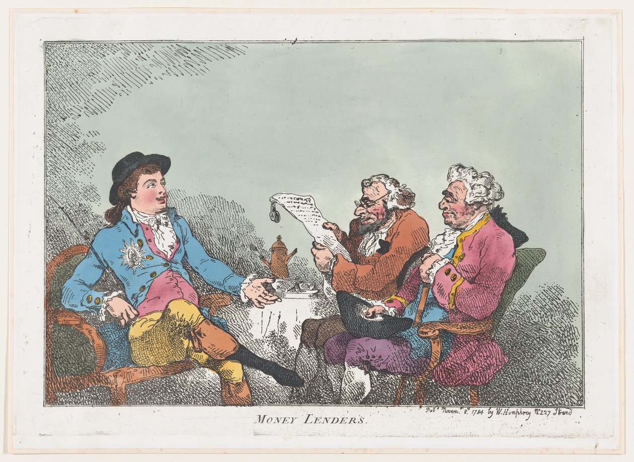 Pengeudlånere, 8. november 1784., 8. november 1784. af Thomas Rowlandson