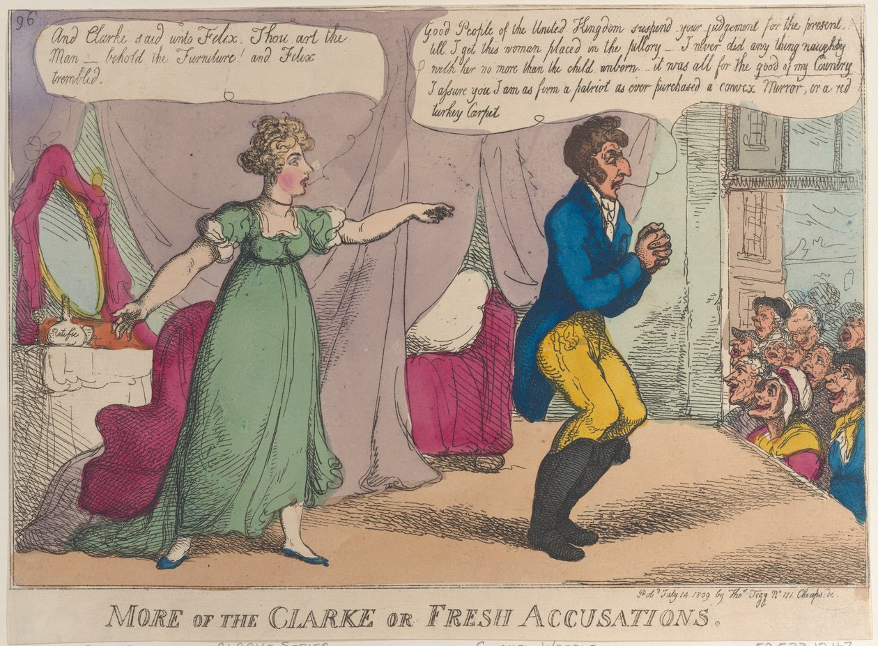 Flere af Clarke eller Fresh Accusations, 14. juli 1809., 14. juli 1809. af Thomas Rowlandson