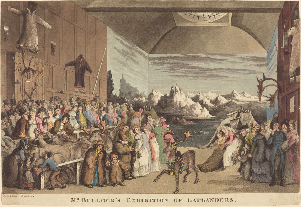 Mr. Bullocks udstilling af Laplanders af Thomas Rowlandson