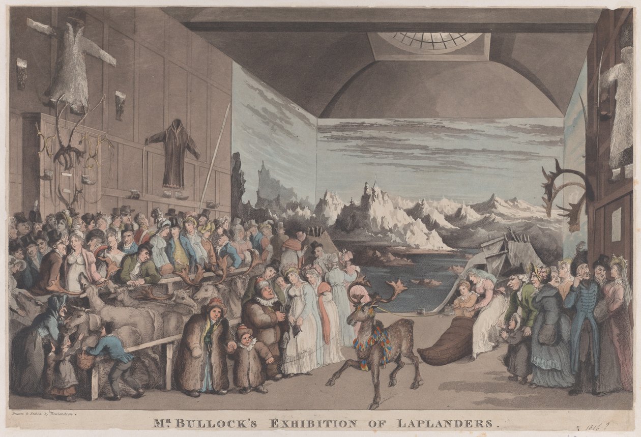 Hr. Bullocks udstilling af Laplanders, 8. februar 1822., 8. februar 1822. af Thomas Rowlandson