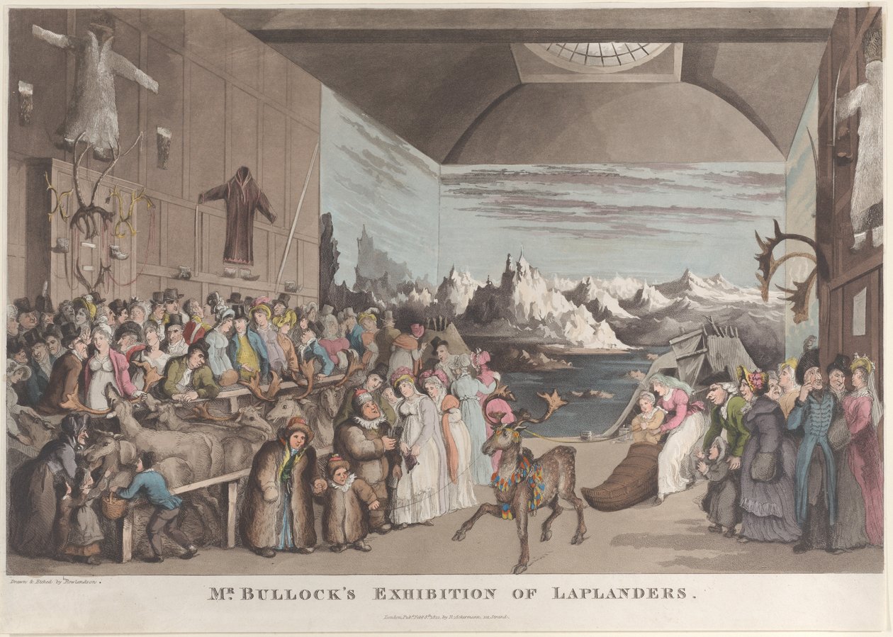 Hr. Bullocks udstilling af Laplanders, 8. februar 1822., 8. februar 1822. af Thomas Rowlandson