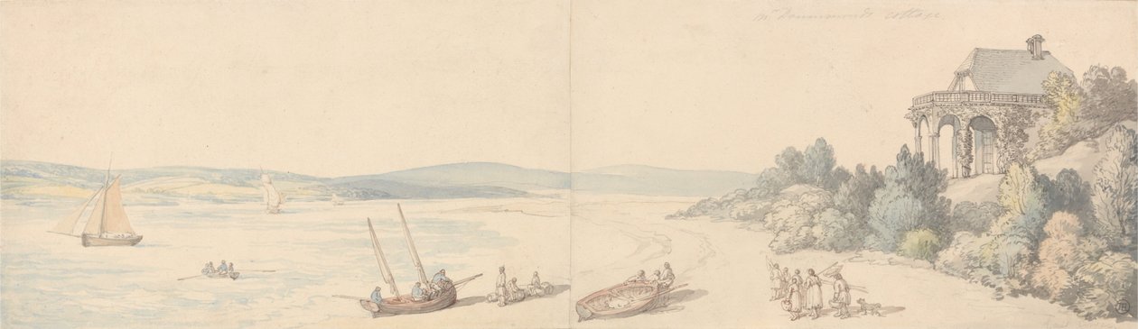 Mr. Drummonds sommerhus, East Cowes, Isle of Wight af Thomas Rowlandson