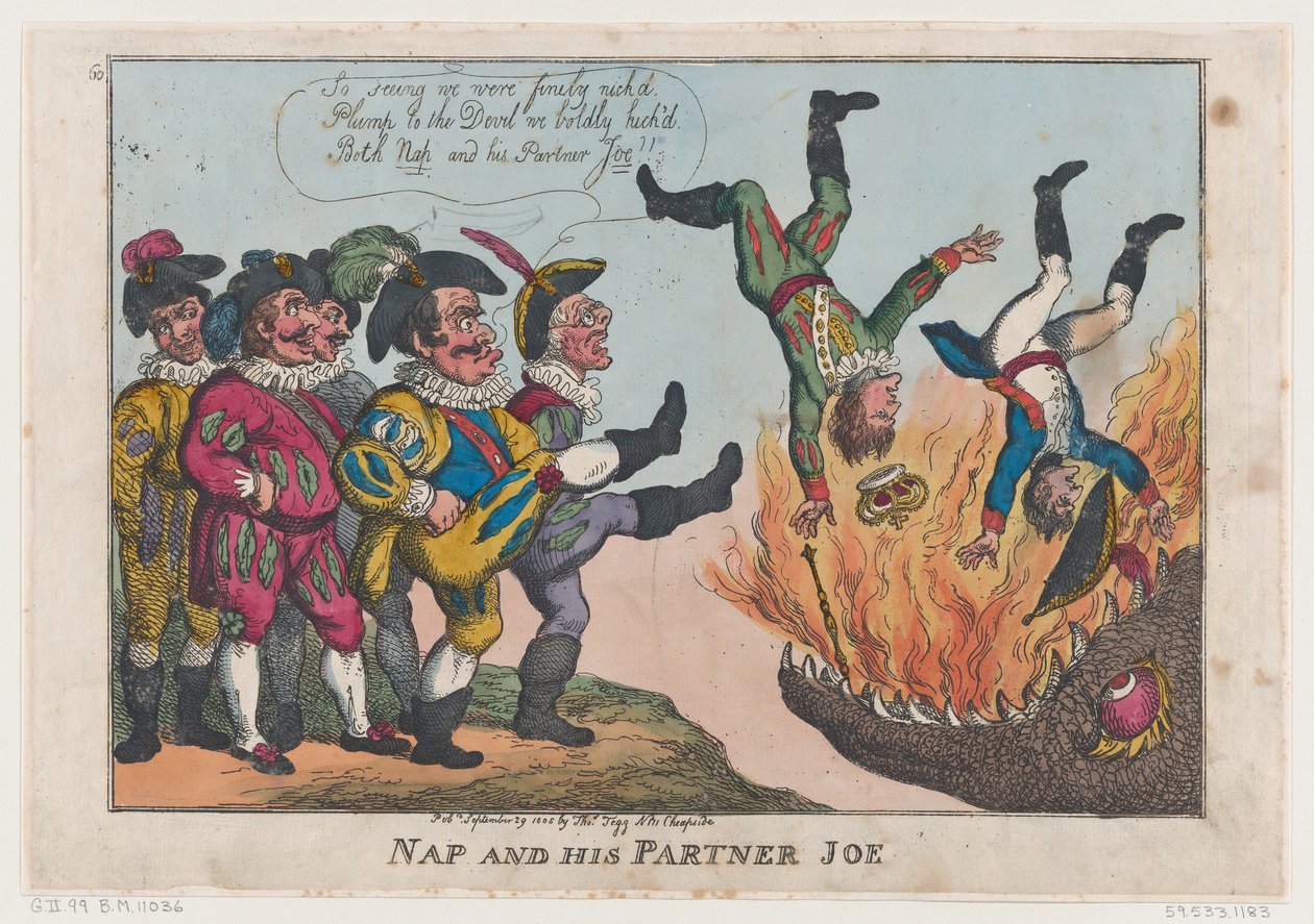Nap og hans partner Joe, 29. september 1808., 29. september 1808. af Thomas Rowlandson