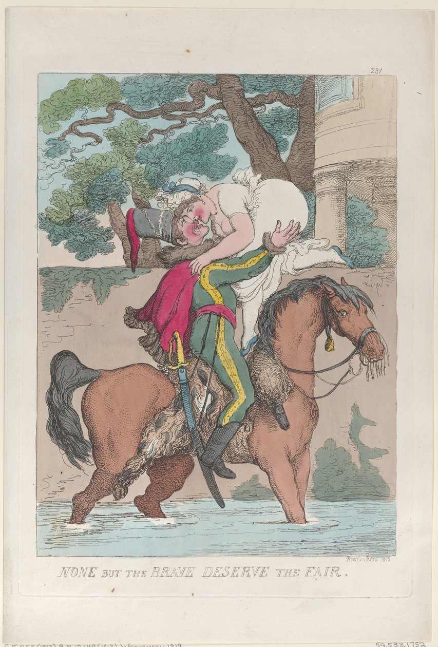 None But the Brave Deserve the Fair, 1813., 1813. af Thomas Rowlandson