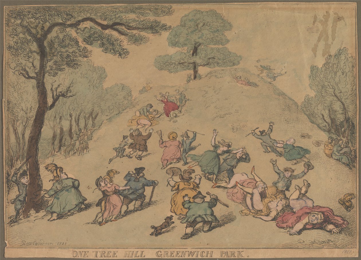 One Tree Hill i Greenwich Park af Thomas Rowlandson