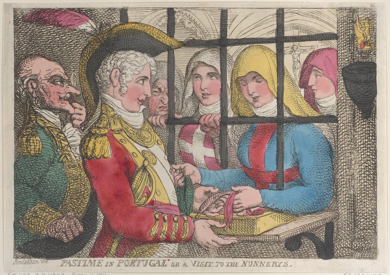 Tidsfordriv i Portugal eller et besøg i Nonneklostrene, 1. april 1811., 1. april 1811. af Thomas Rowlandson