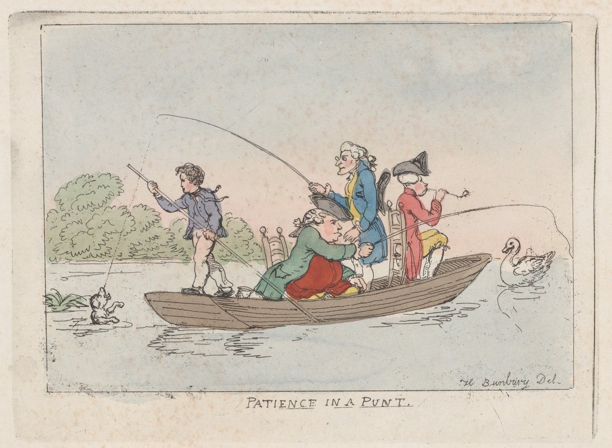 Tålmodighed i en Punt, ca. 1803., ca. 1803. af Thomas Rowlandson