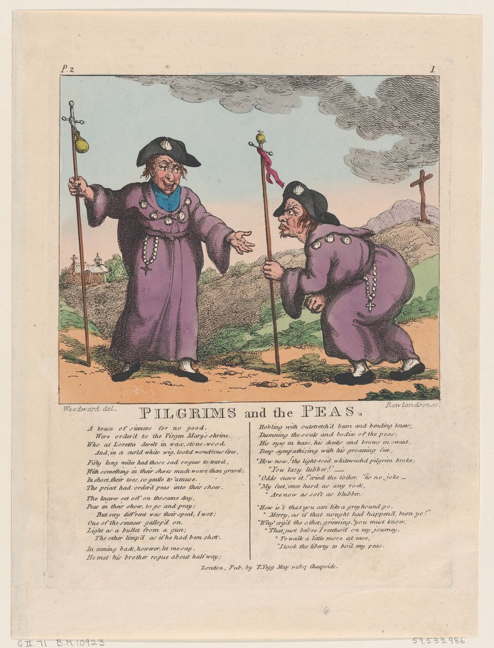 Pilgrimme og ærterne, 1. maj 1807., 1. maj 1807. af Thomas Rowlandson